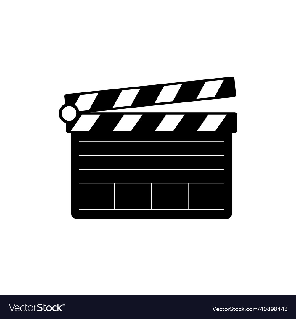 Clapperboard icon design template isolated