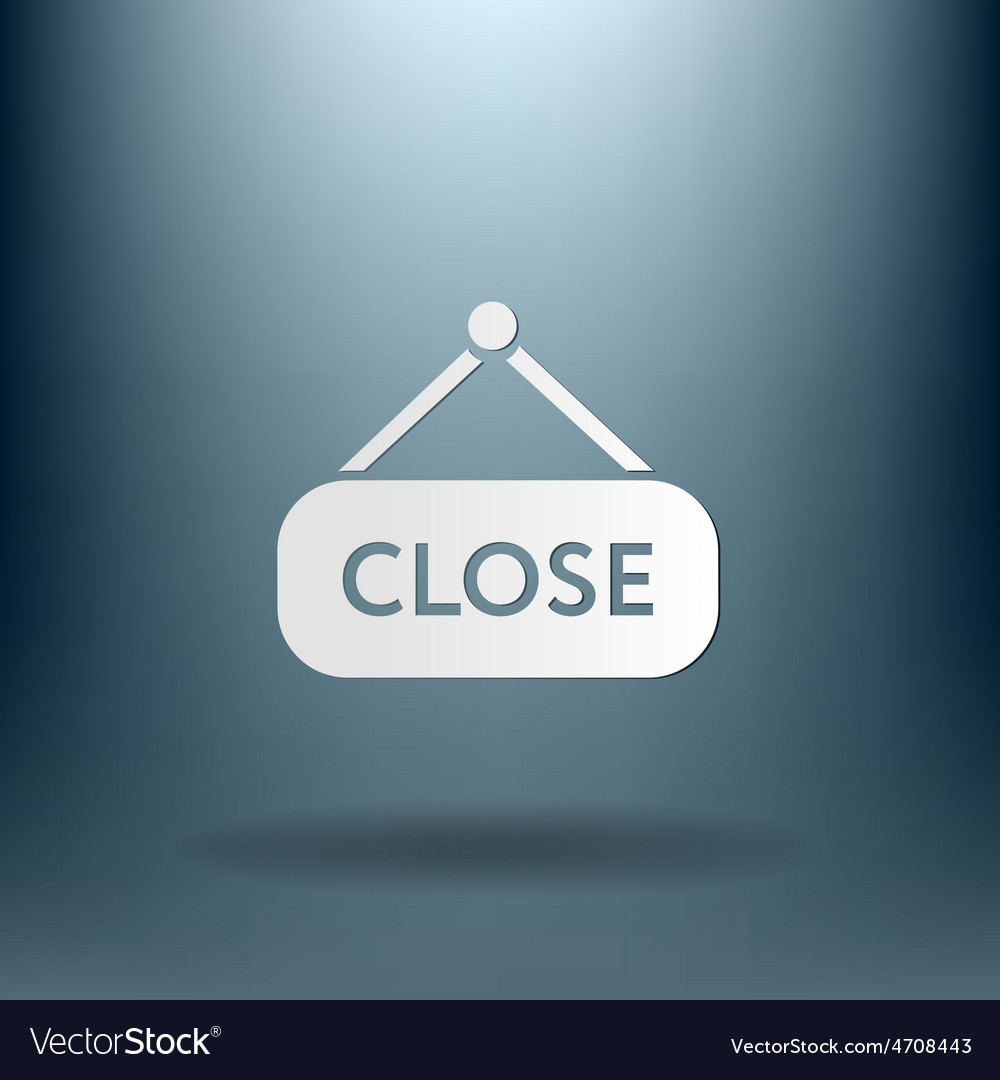 Close label sign symbol icon tablet closed