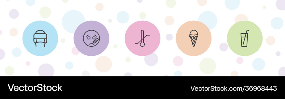 Cold icons Royalty Free Vector Image - VectorStock