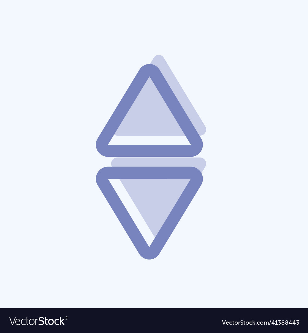 Icon scroll vertical - two tone stylesimple vector image Icon scroll vertical - two tone stylesimple