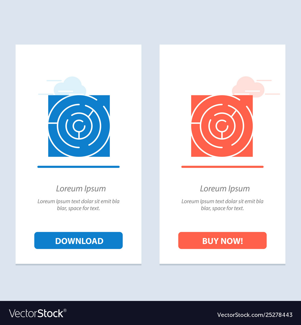 Maze map labyrinth strategy pattern blue and red vector image Maze map labyrinth strategy pattern blue and red