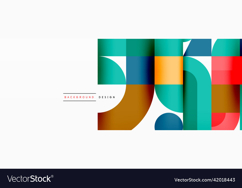 Minimal geometric abstract background circle vector image Minimal geometric abstract background circle