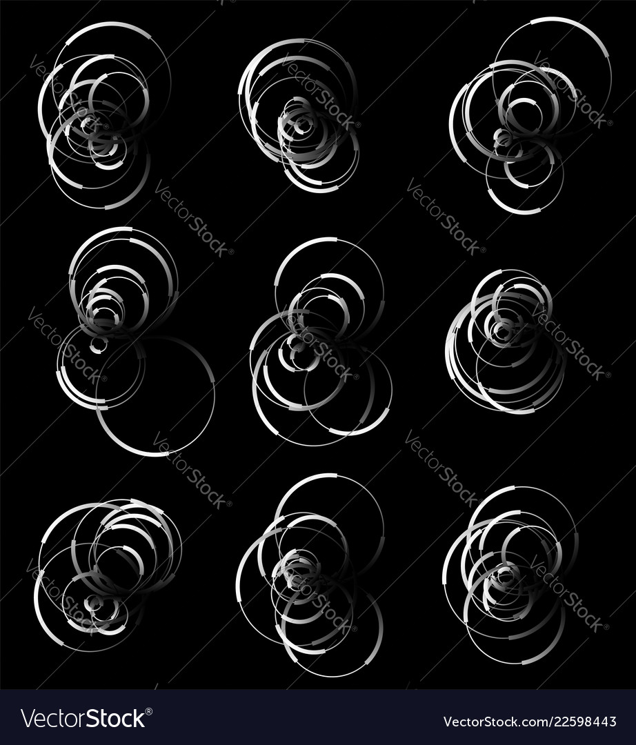 Scattered random circle elements vector image Scattered random circle elements