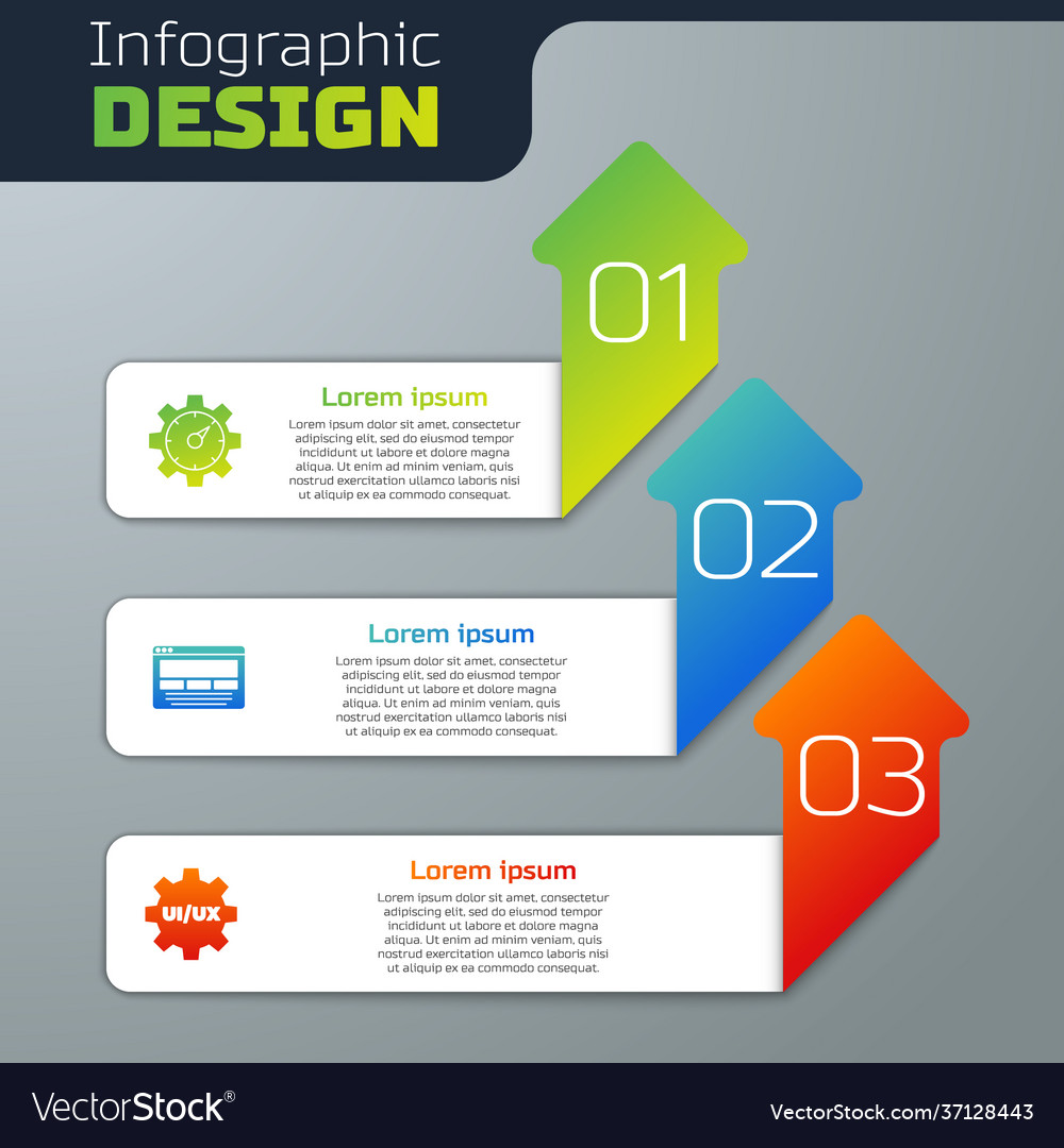Set website statistic ui or ux design vector image Set website statistic ui or ux design