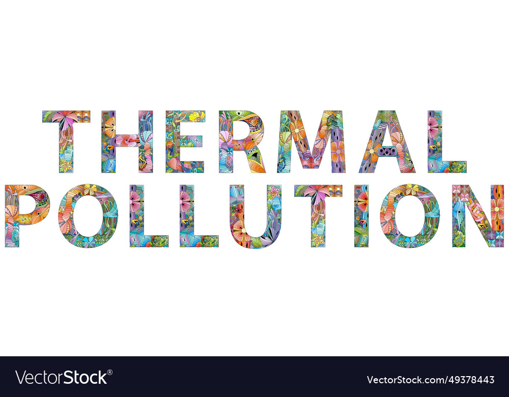 Thermal pollution entangle object vector image Thermal pollution entangle object