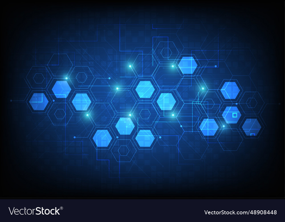 Abstract science template technology lines vector image Abstract science template technology lines