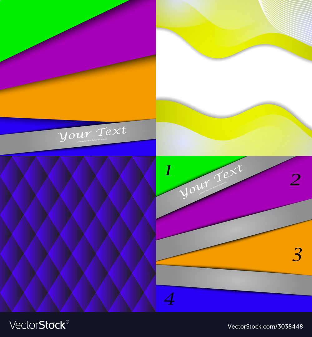 Collection of abstract multicolored backgrounds