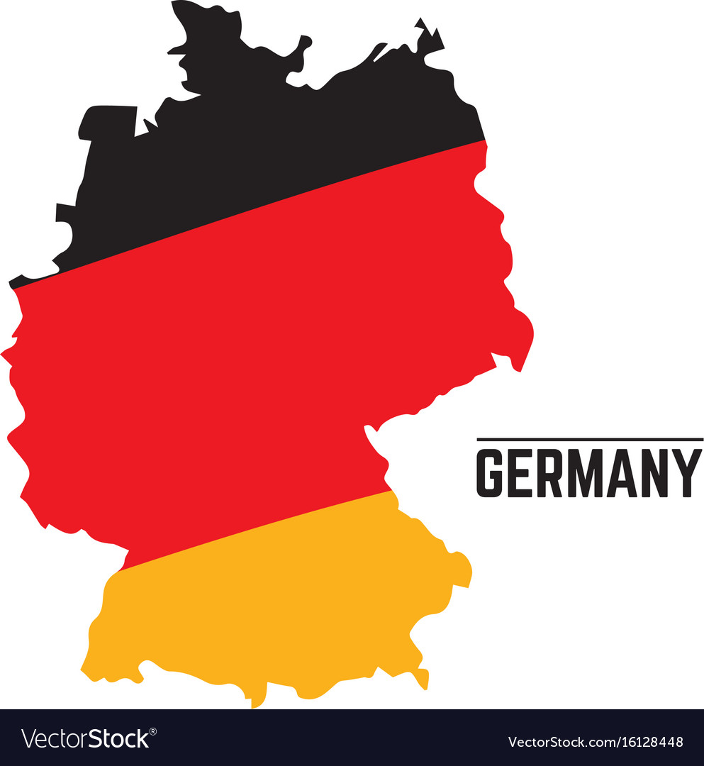 Flag And Map Of Germany Vector 16128448 