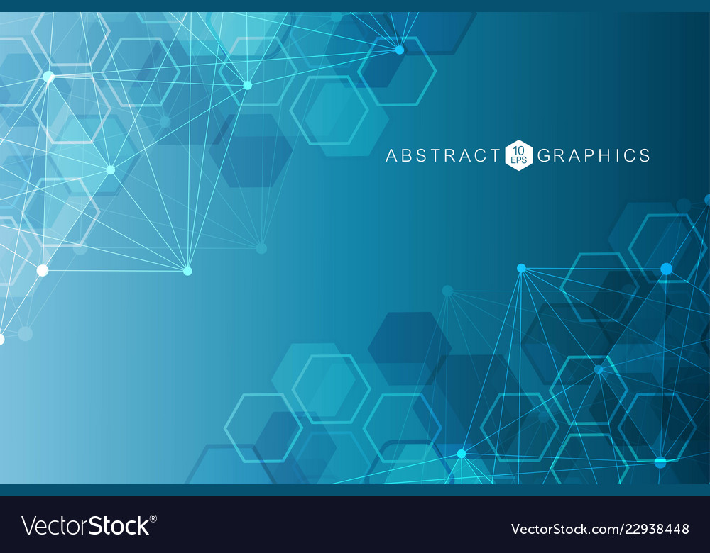 Geometric abstract background with connected line vector image Geometric abstract background with connected line