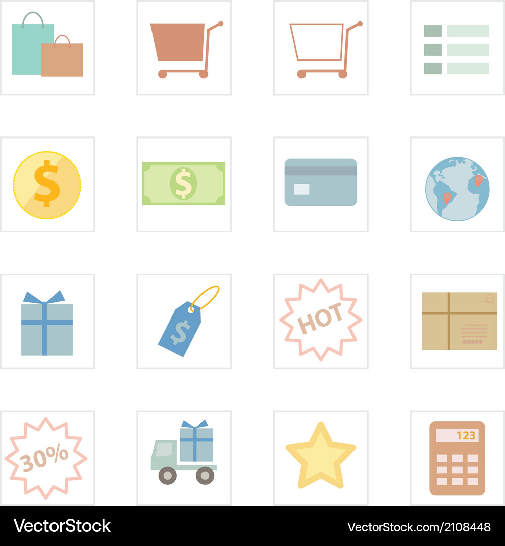 Icon shopping Royalty Free Vector Image - VectorStock