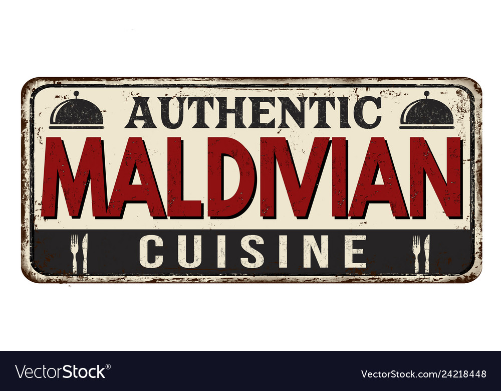 Maldivian Cuisine Vintage Sign