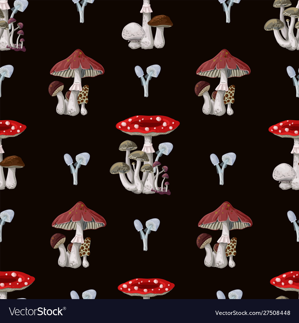 Mushroom Seamless Pattern