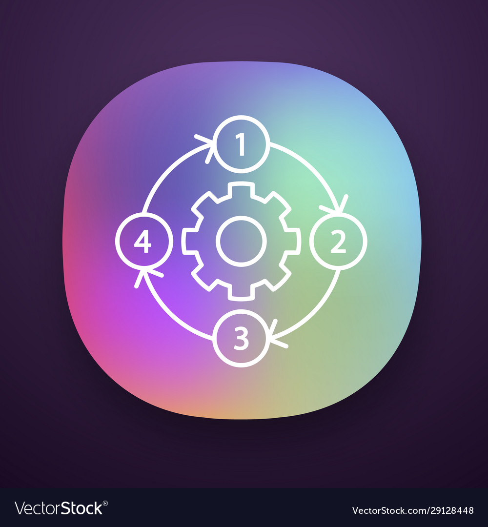 Process diagram app icon pfd flowsheet continuous Vector Image