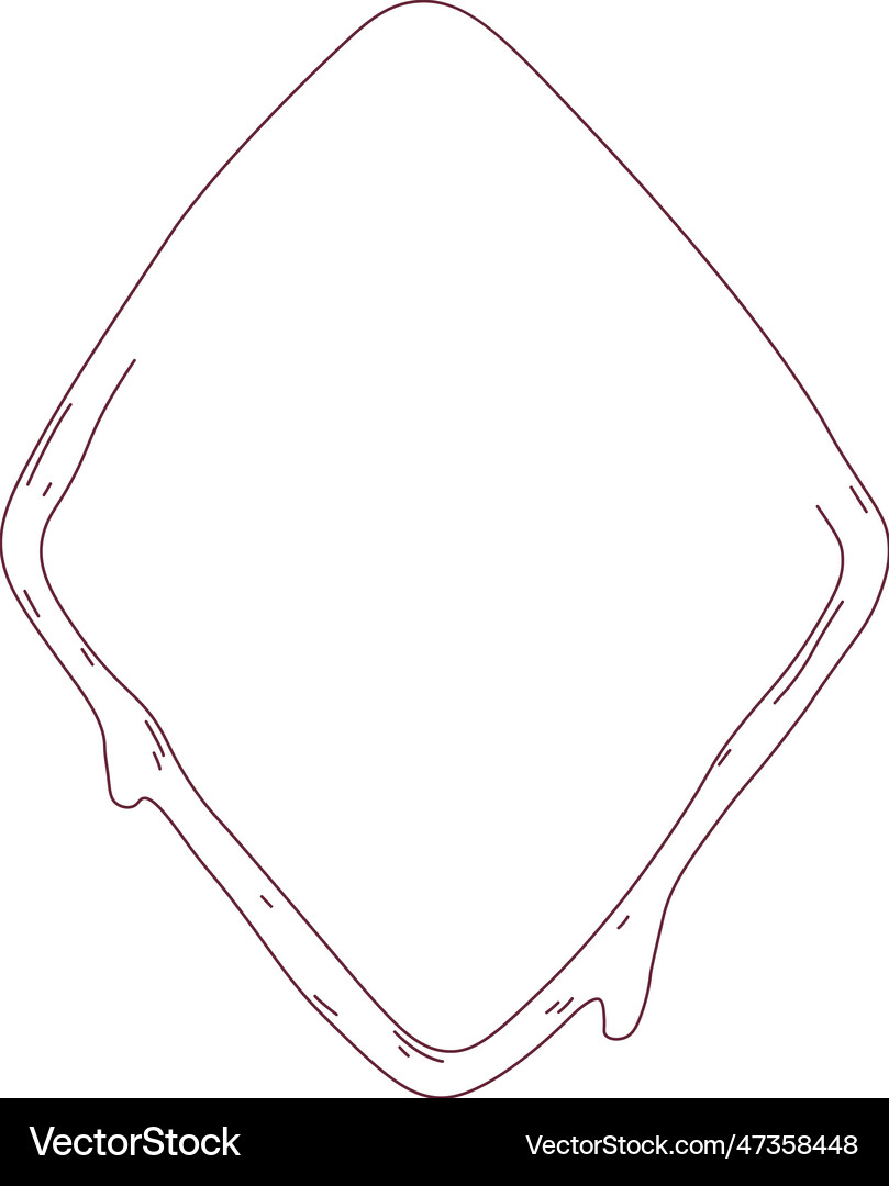 Rhombus branch frame Royalty Free Vector Image