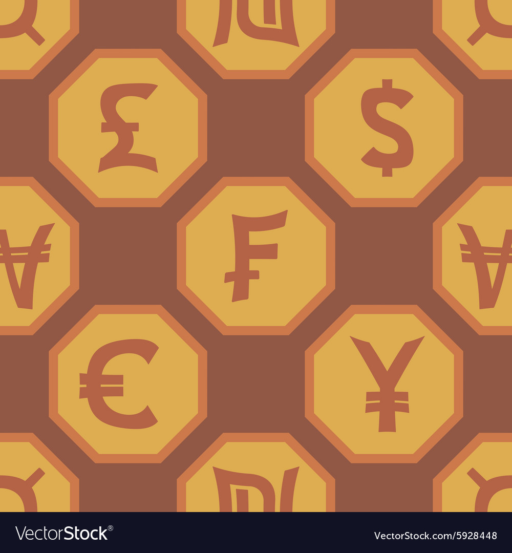 Seamless background with currency symbols