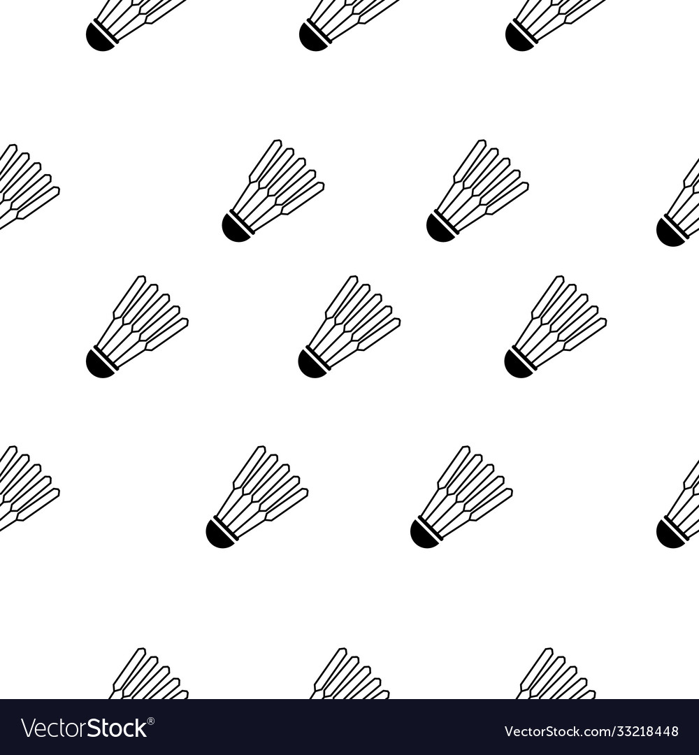 Seamless pattern object shuttle isolated on white