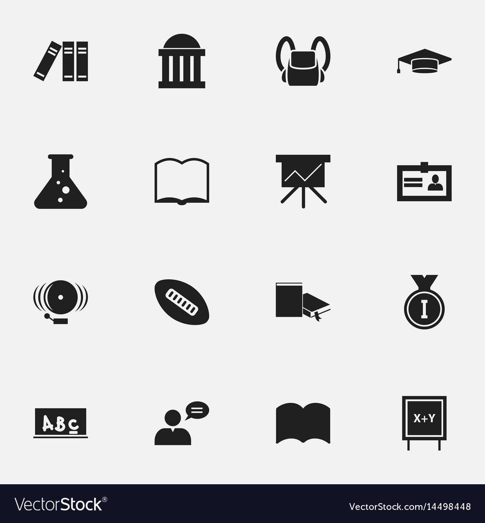 Set of 16 editable science icons includes symbols