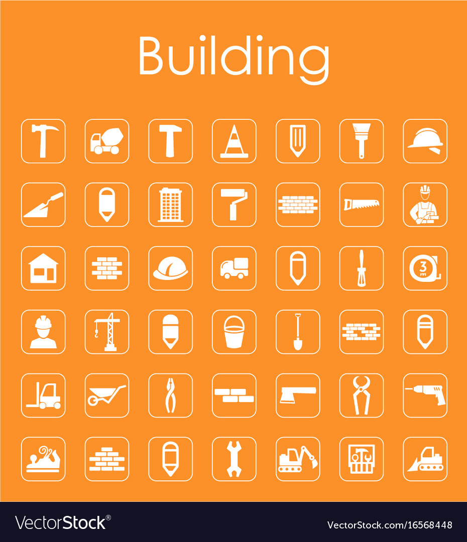 Set of building simple icons