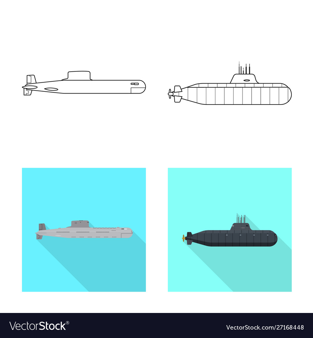 War and ship logo set