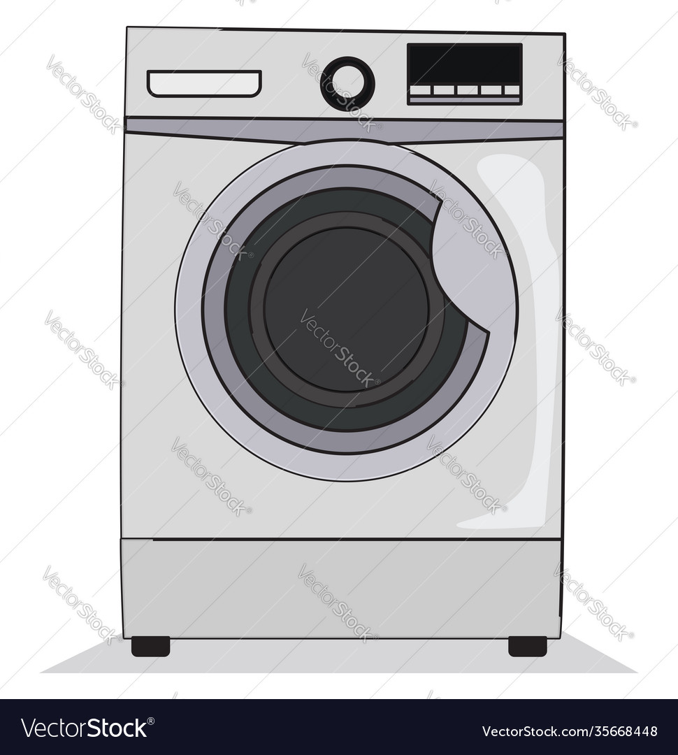 Washing machine on white background Royalty Free Vector