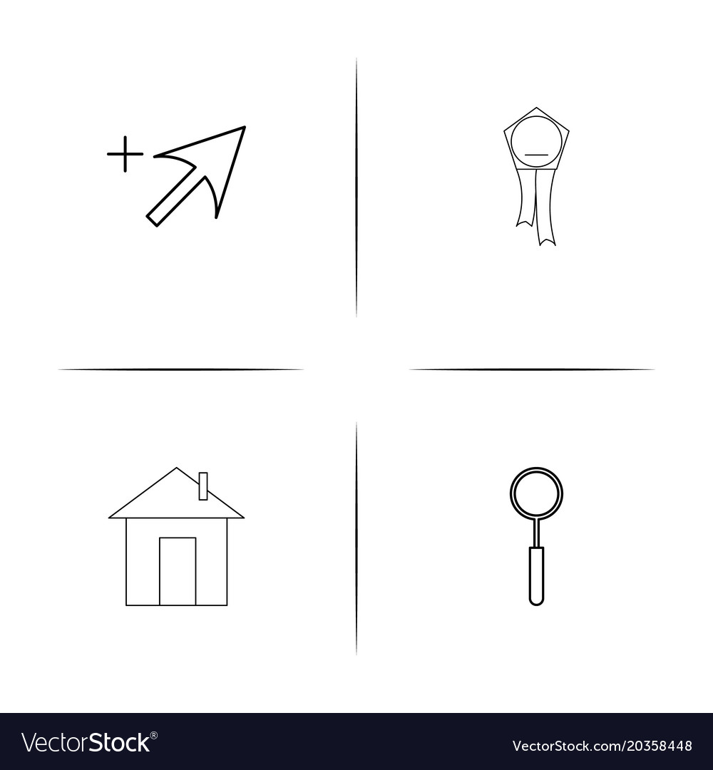 Web und Text einfache lineare Icon setsimple Umriss