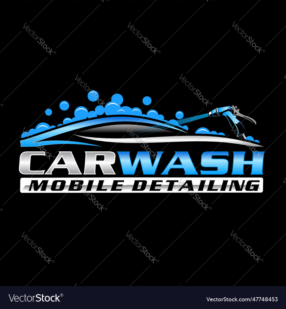 Car wash and mobile detailing automotive logo Vector Image