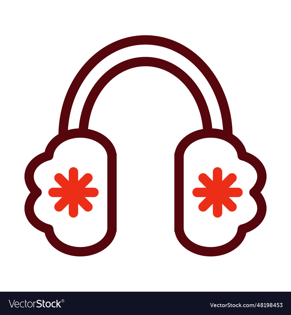 Earmuff glyph two color icon for personal