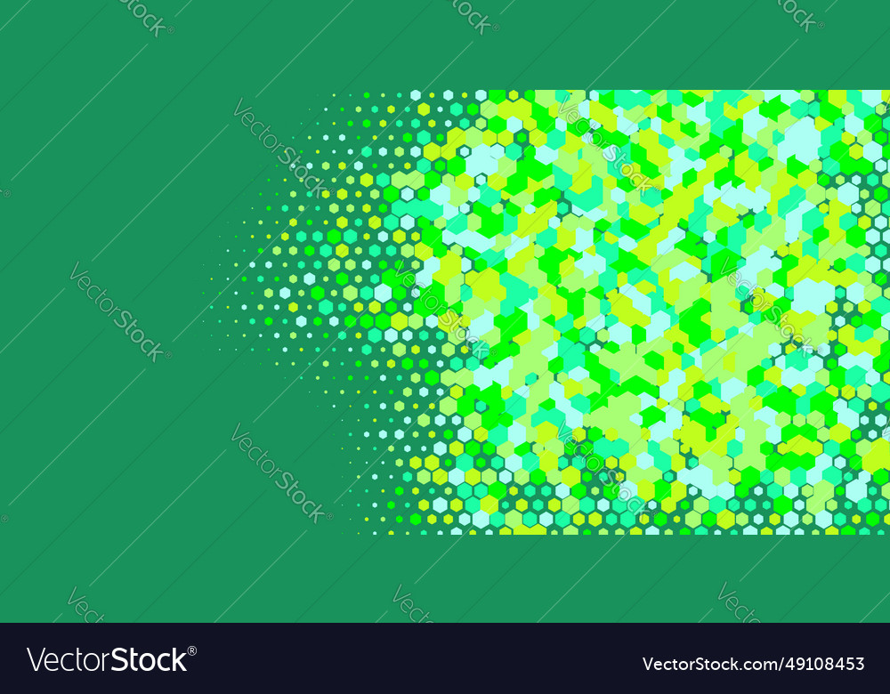 Geometric multi size hexagon with color