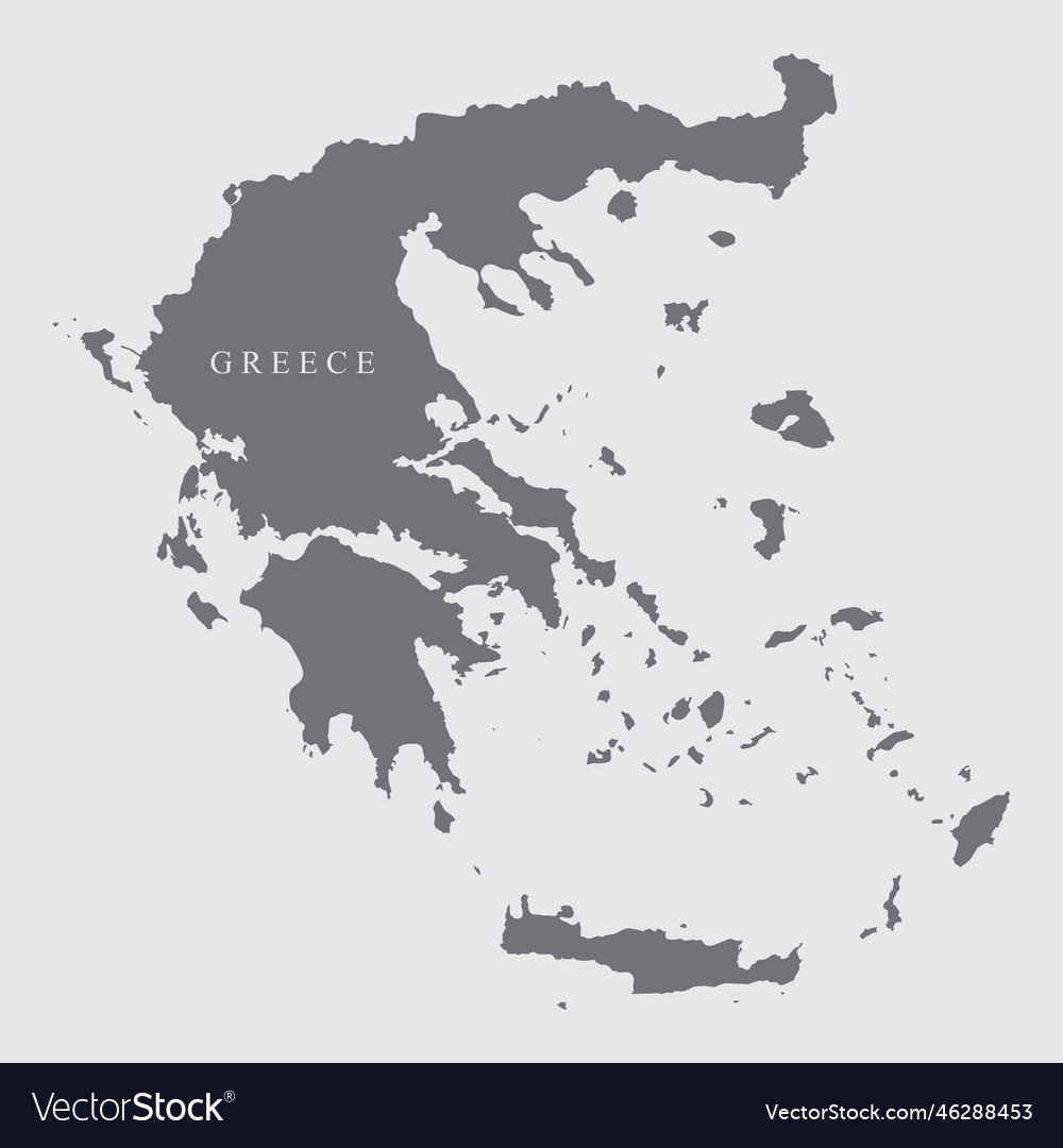 Greece map silhouette