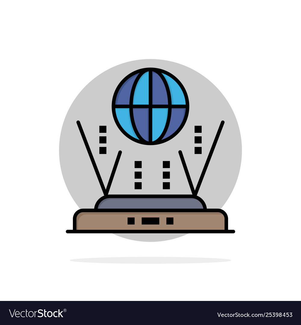 Internet globe router connect abstract circle