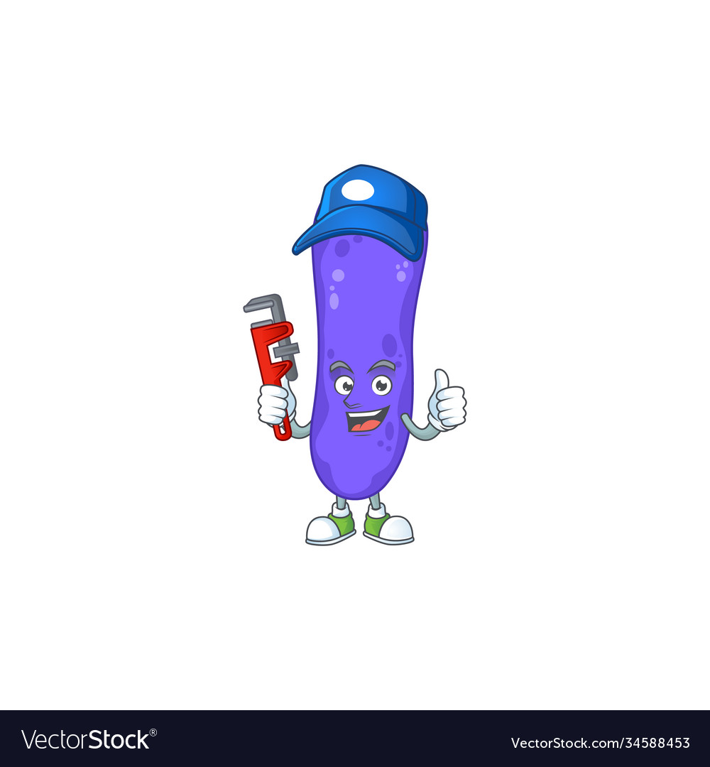 Mascot design concept escherichia coli work