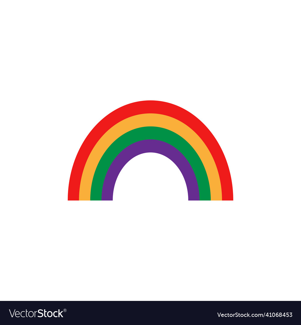 Rainbow icon design template isolated