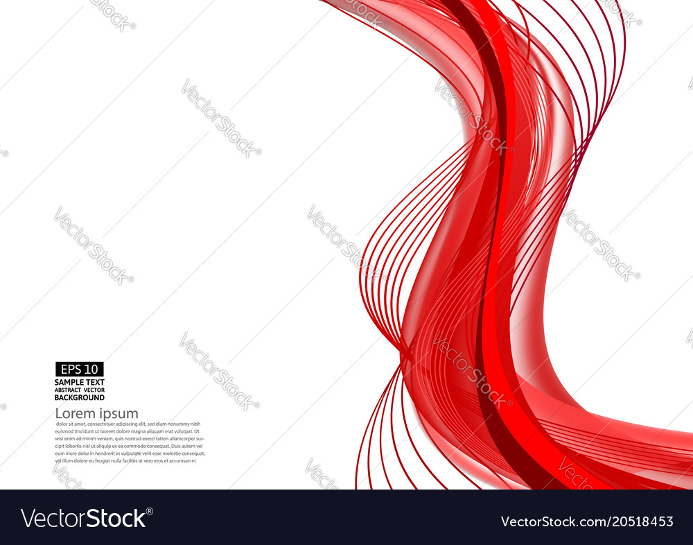 Red abstract wave background modern design