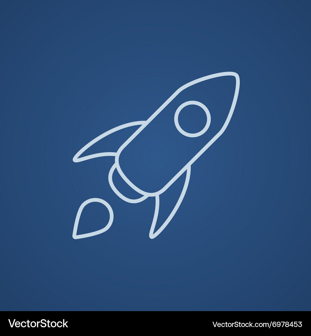 Rocket line icon Royalty Free Vector Image - VectorStock