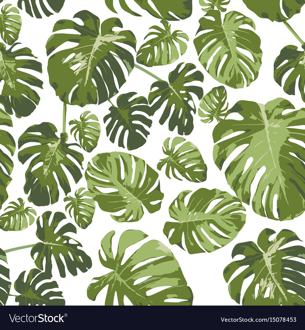 Seamless background with leaves