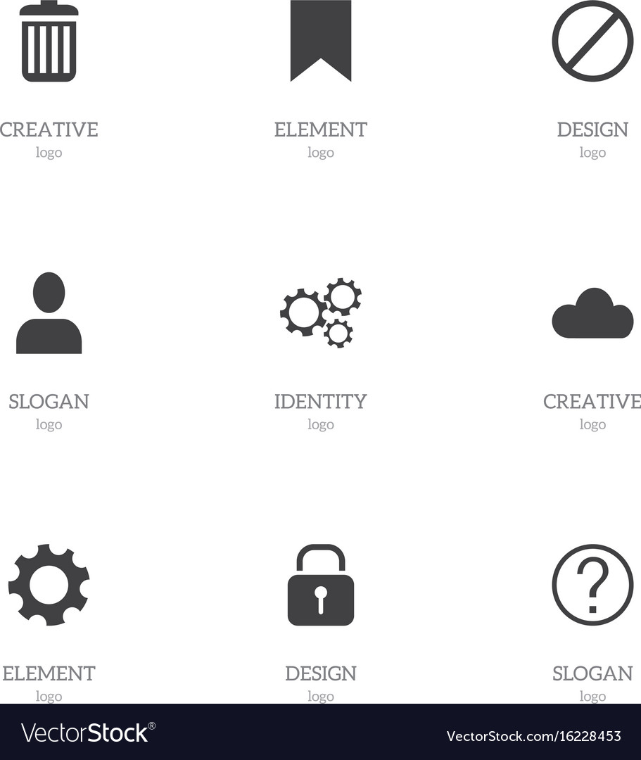 Set of 9 editable web icons includes symbols