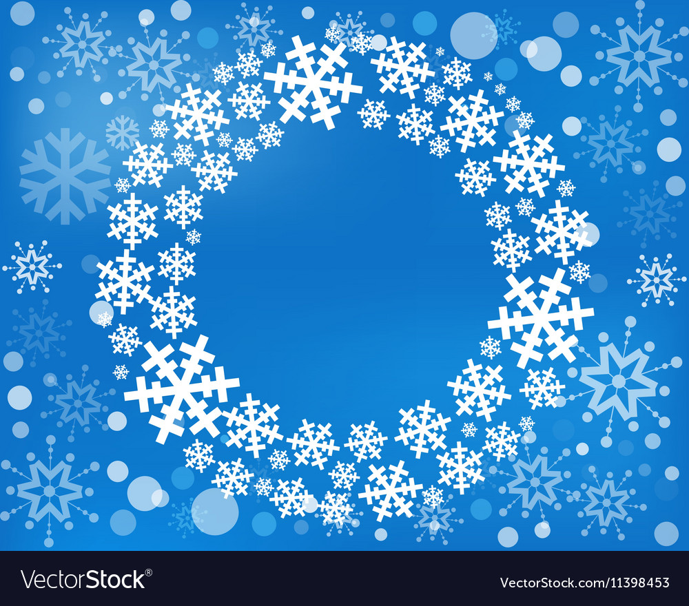 Snowflake wreath isolated