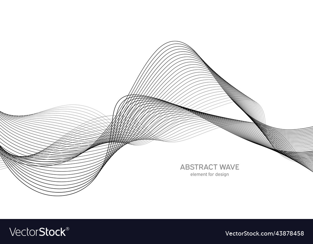 Abstract wave element for design digital