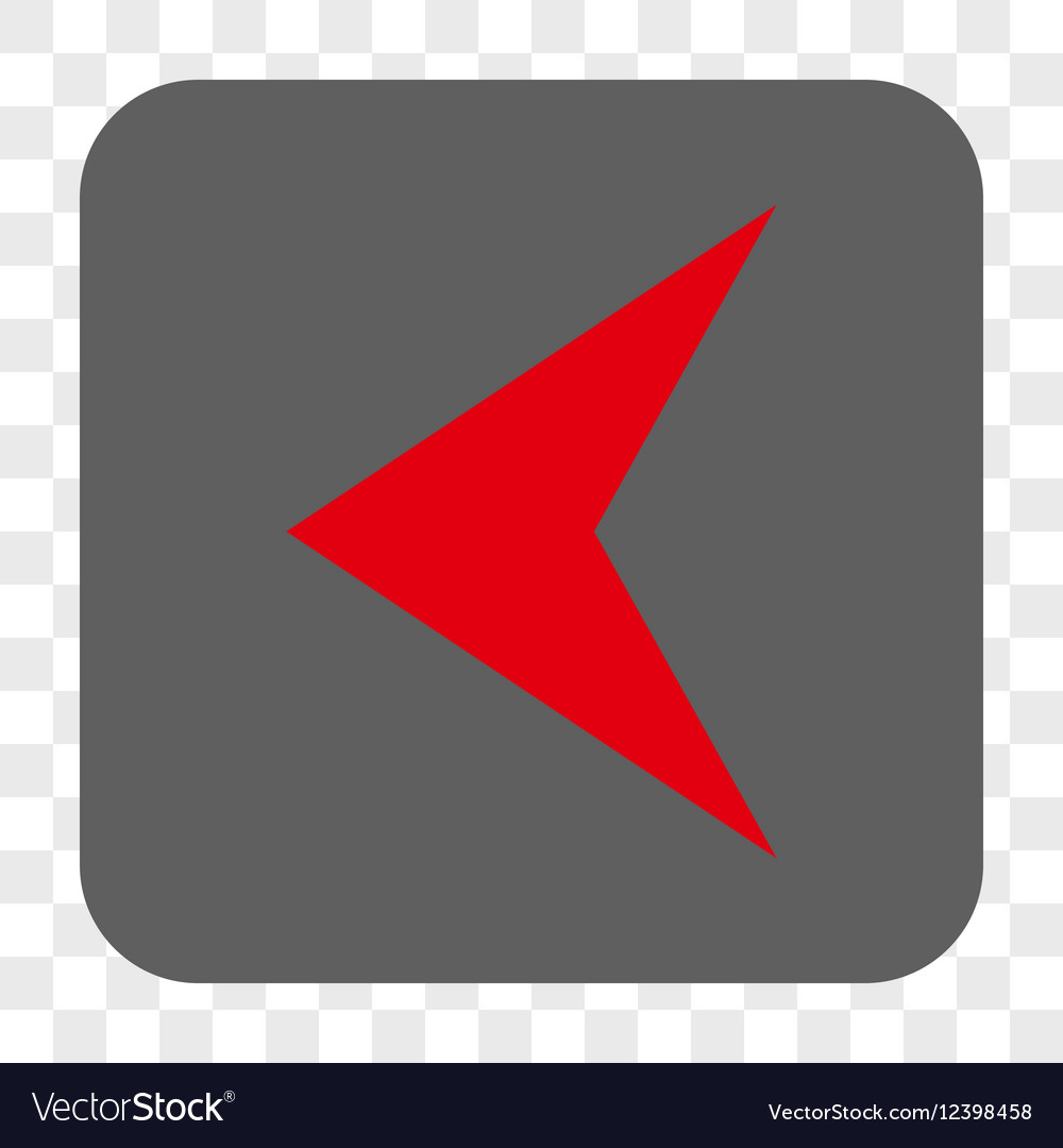 Arrowhead left rounded square button