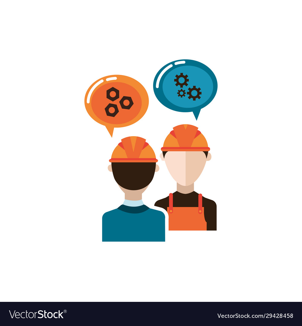 Engineer and builder constructors isolated icon