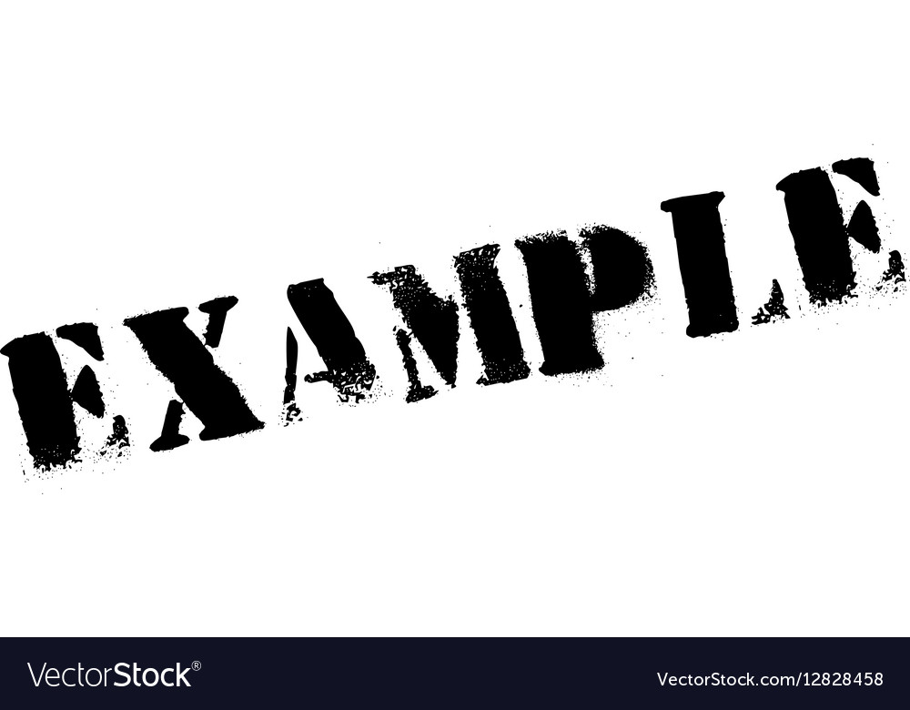 Example Rubber Stamp Stock Vector Illustration Of Symbol