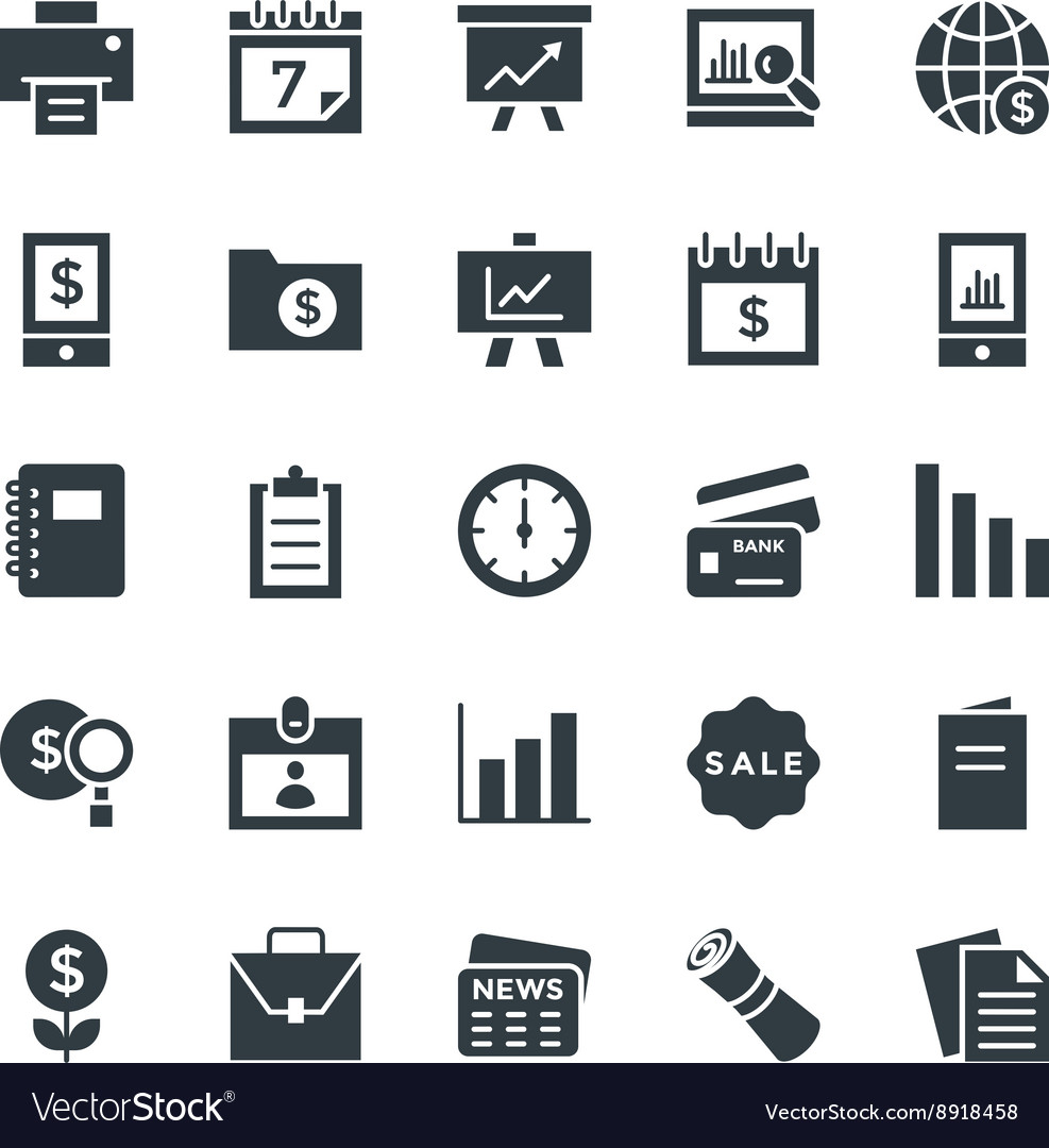 Finance cool icons 5 Royalty Free Vector Image