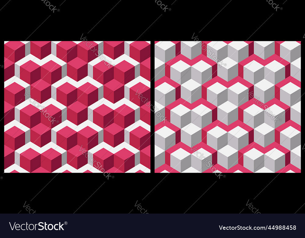Geometric pattern background 3d cube shape viva vector image Geometric pattern background 3d cube shape viva