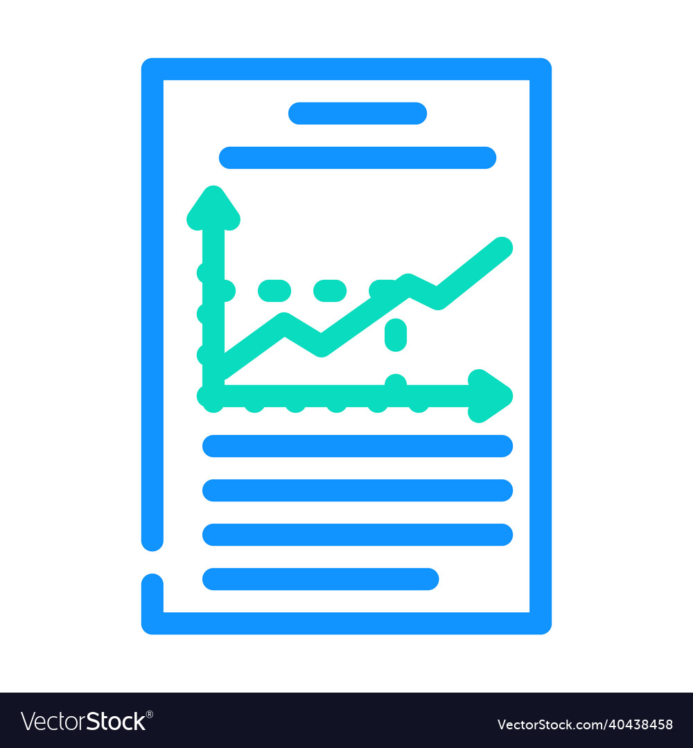 Graph data science color icon vector image Graph data science color icon