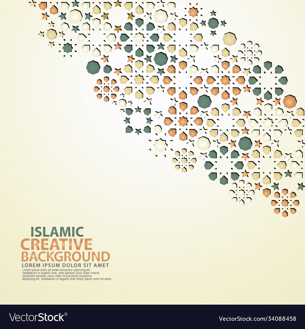 Islamic design greeting card background template Vector Image Islamic design greeting card background template