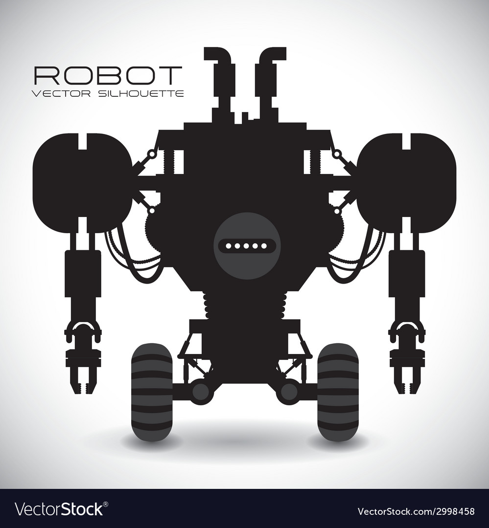 Robot design over gray background