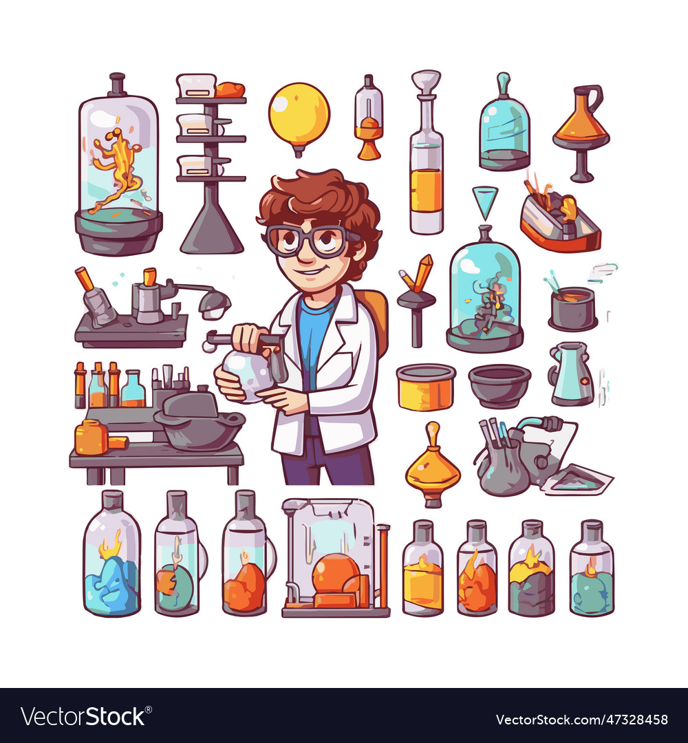 Scientists with simple characters