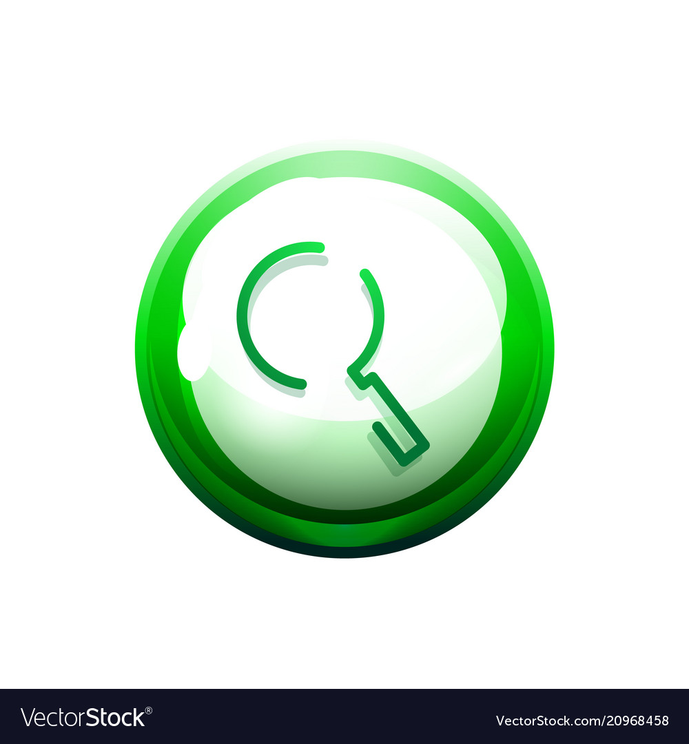 Search magnifier web button magnify icon modern vector image Search magnifier web button magnify icon modern
