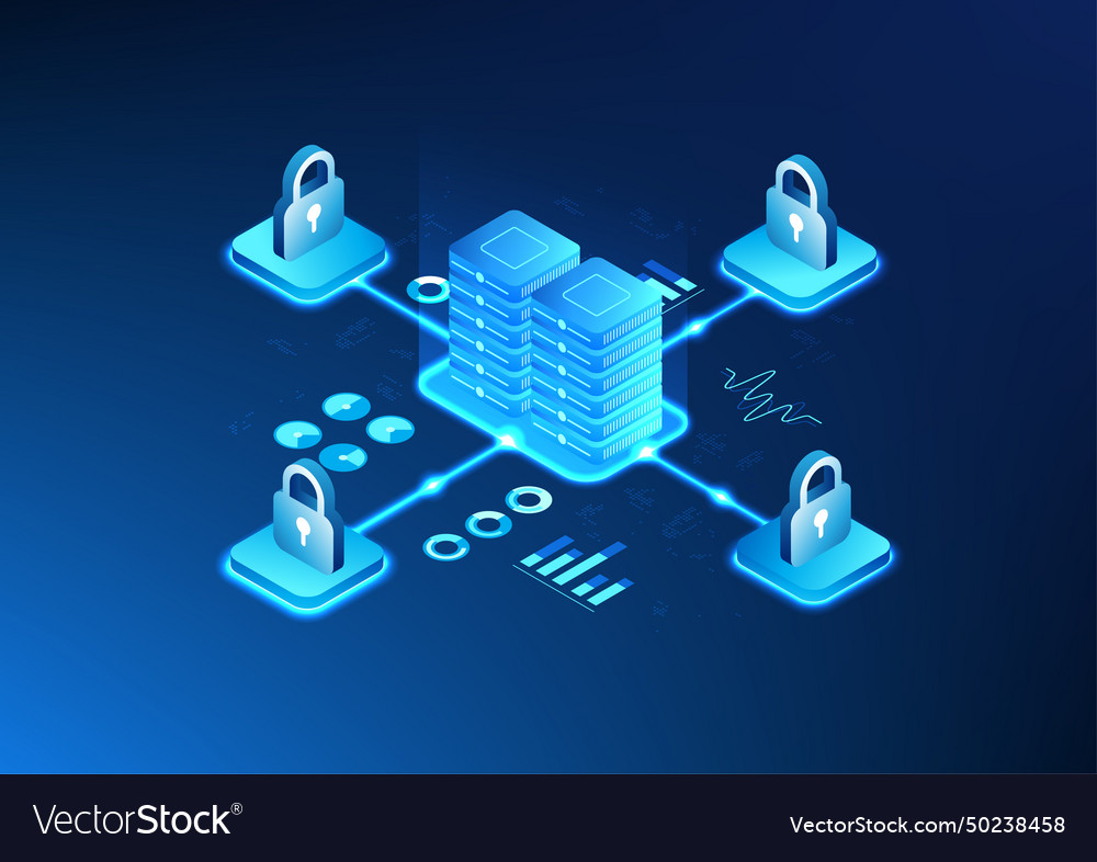 Server technology background is where data vector image Server technology background is where data