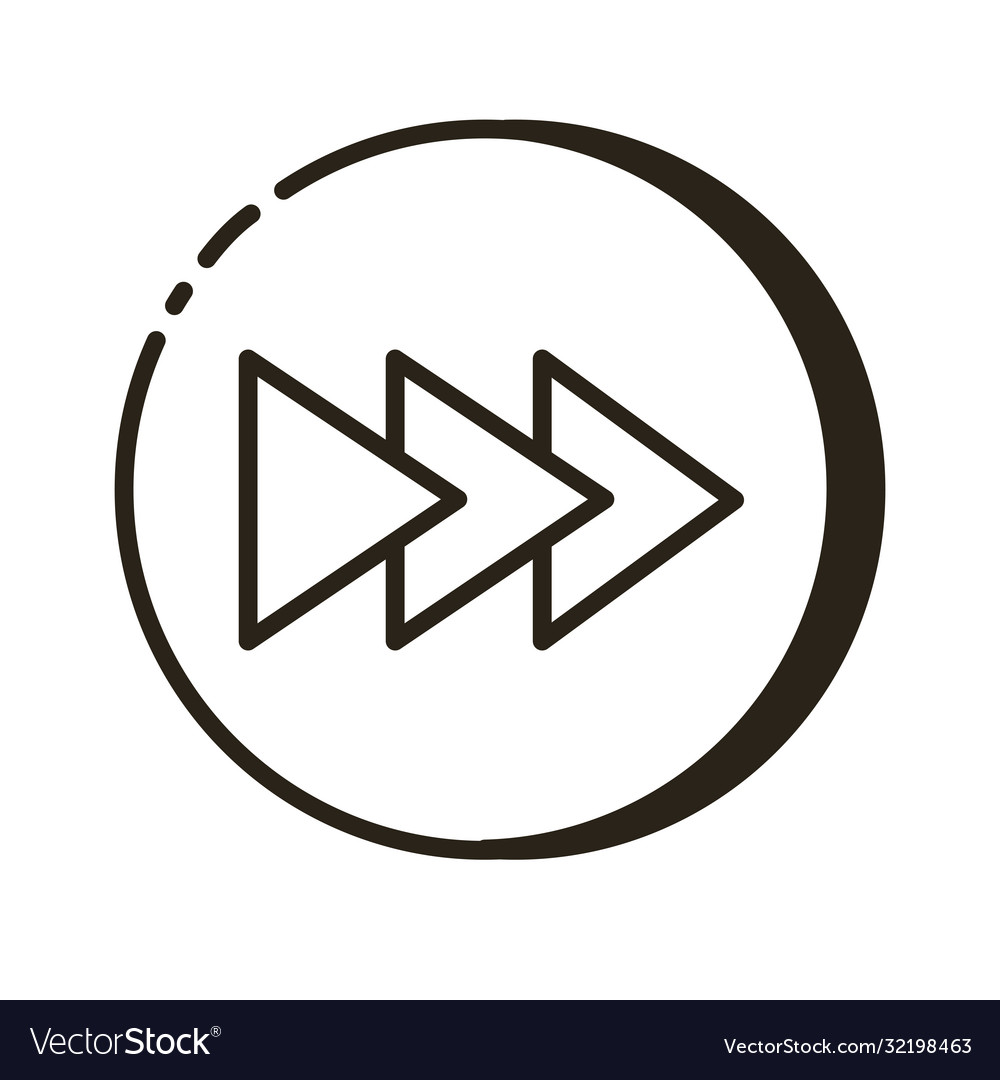 Arrows right direction button line style icon